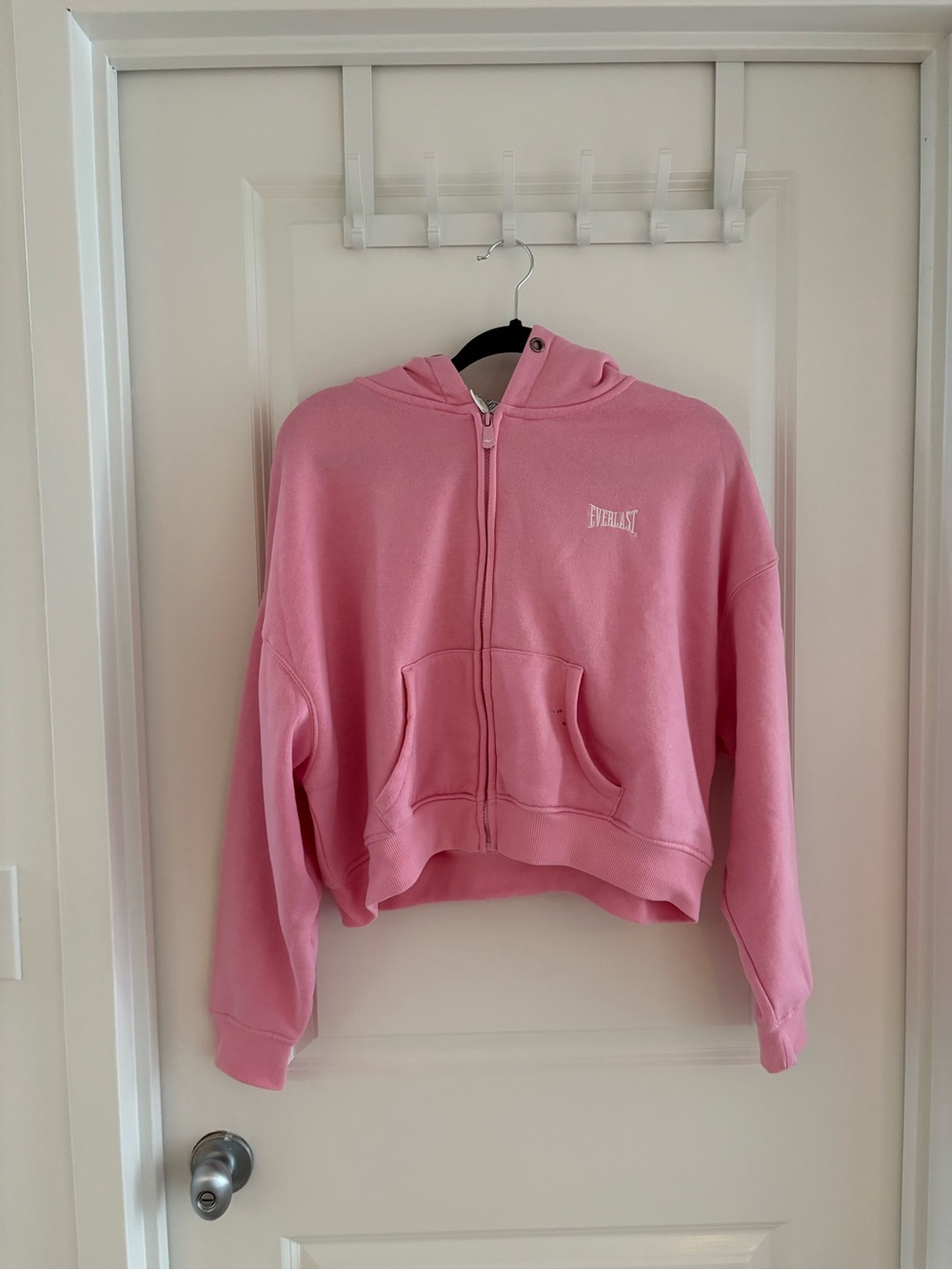 Everlast Pink Hooded Zip-Up Bomber Jacket for Women